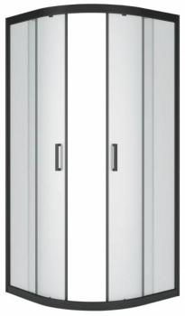 Душевое ограждение "Classic Black", 90x90x195, матовое стекло фото Душевое ограждение "Classic Black", 90x90x195, матовое стекло купить
