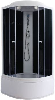 Душевая кабина ODA BST-85 black 85х85 стенки черное стекло, переднее стекло тонированное, высокий поддон купить