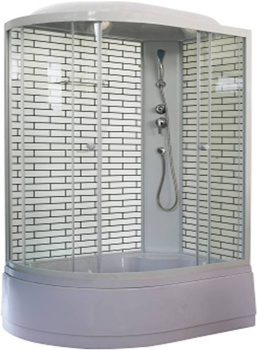 Душевая кабина ODA, BST5006 белый кирпич R, 120*80*215, прозрачное стекло, высокий поддон купить