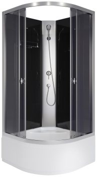Душевая кабина Niagara Eco E90/40/TN/BK 90х90 высокий поддон тонированное стекло фото Душевая кабина Niagara Eco E90/40/TN/BK 90х90 высокий поддон тонированное стекло купить