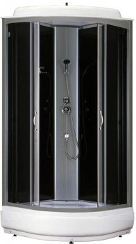 Душевая кабина Loranto CS-6680-25 G 80х80х215 прозрачное стекло 4мм, поддон 25 см, черная купить