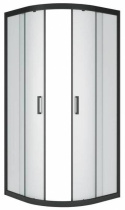 Душевое ограждение "Classic Black", 80x80x175, матовое стекло фото Душевое ограждение "Classic Black", 80x80x175, матовое стекло купить