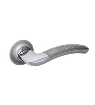 Ручка раздельная на розетке Palidore А-59, белый никель (HHP) фото Ручка раздельная на розетке Palidore А-59, белый никель (HHP) купить