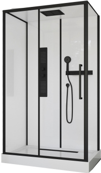 Душевая кабина ODA-8805 Р 120*80*210, прозрачное стекло, низкий поддон, крыша стекло купить