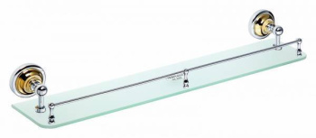 Полка стеклянная Bemeta Retro 144202268 60 см, хром/золото фото Полка стеклянная Bemeta Retro 144202268 60 см, хром/золото купить