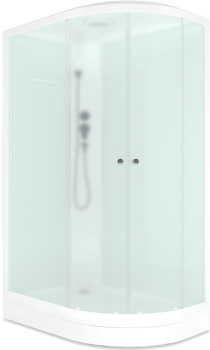 Душевая кабина Domani-Spa Delight Slim 128 L, матовое стекло, низкий поддон 120x80x220 купить
