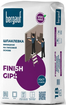Шпаклевка Бергауф Finish Gips, финишная, гипсовая 18 кг купить