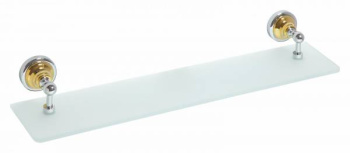 Полка стеклянная Bemeta Retro 144202248 60 см, хром/золото фото Полка стеклянная Bemeta Retro 144202248 60 см, хром/золото купить