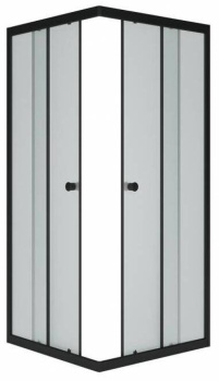 Душевое ограждение "Universal Black", 80x80x175, матовое стекло купить