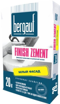 Шпаклевка Бергауф Finish Zement, цементная, белая, 20 кг купить