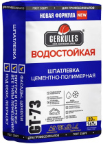 Шпатлевка Геркулес GT-73 полимерная, водостойкая, белая, 20 кг купить