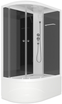 Душевая кабина Domani-Spa Delight Slim 128 high R, прозрачное стекло, высокий поддон 120x80x220 купить