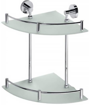 Полка стеклянная Bemeta Omega 104202142 27 см, хром фото Полка стеклянная Bemeta Omega 104202142 27 см, хром купить