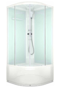 Душевая кабина Domani-Spa Delight Slim 110 high, матовое стекло, высокий поддон 100x100x218 купить