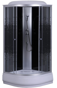 Душевая кабина Loranto Sunway 1000х1000х2150 поддон 25см, мозаичный узор, прозрачное стекло 4мм, профиль хром (CS661025K100) купить