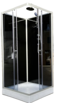 Душевая кабина Aquapulse, 8508В grey black, 90x90x195 без гидромассажа фото Душевая кабина Aquapulse, 8508В grey black, 90x90x195 без гидромассажа купить