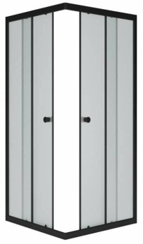 Душевое ограждение "Universal Black", 90x90x175, прозрачное стекло купить