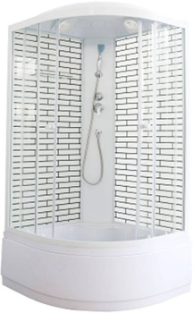 Душевая кабина ODA, BST5001 белый кирпич, 90*90*215, прозрачное стекло, высокий поддон фото Душевая кабина ODA, BST5001 белый кирпич, 90*90*215, прозрачное стекло, высокий поддон купить