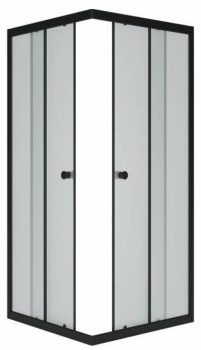 Душевое ограждение "Universal Black", 80x80x175, прозрачное стекло купить