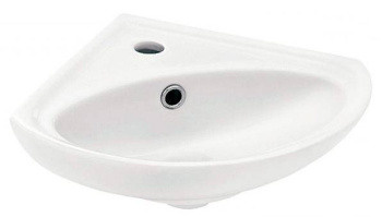 Раковина Santek Ирис-36 1.WH11.0.514 44 см угловая, перелив, белый фото Раковина Santek Ирис-36 1.WH11.0.514 44 см угловая, перелив, белый купить