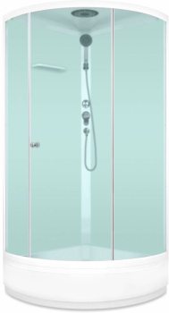 Душевая кабина Domani-Spa Simple 99 mid V1.2, матовое стекло, средний поддон 90x90x218 купить