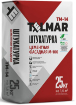 Штукатурка цементная «Фасадная» М-100 TelMar TM-14 купить