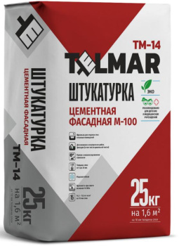 Штукатурка цементная «Фасадная» М-100 TelMar TM-14 купить