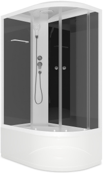 Душевая кабина Domani-Spa Delight Slim 128 high L, прозрачное стекло, высокий поддон 120x80x220 купить