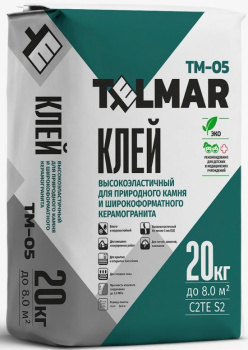 Клей высокоэластичный для природного камня и широкоформатного керамогранита TelMar TM-05 купить