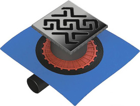 Душевой трап Berges Zentrum Antik боковой слив 150х150 мм, матовый купить