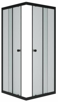 Душевое ограждение "Universal Black", 90x90x175, матовое стекло купить