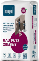 Штукатурка Бергауф Bau Putz Zement, цементная фасадная, 25 кг купить